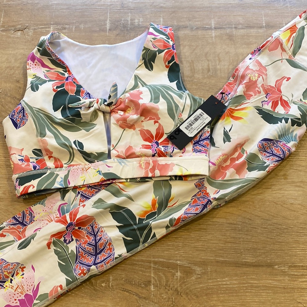 Floral Sports Bra & Matching Legging Set
